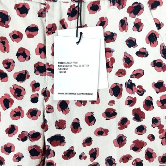 ESSENTIEL Antwerp Twill be better denim printed wide leg pants size 38 - Picture 4 of 6